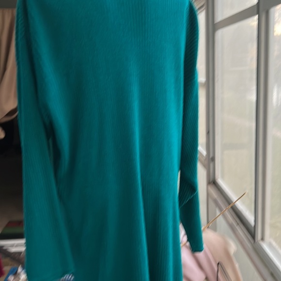 Preloved PLUS Teal long cardigan with 6 buttons - Picture 6 of 8
